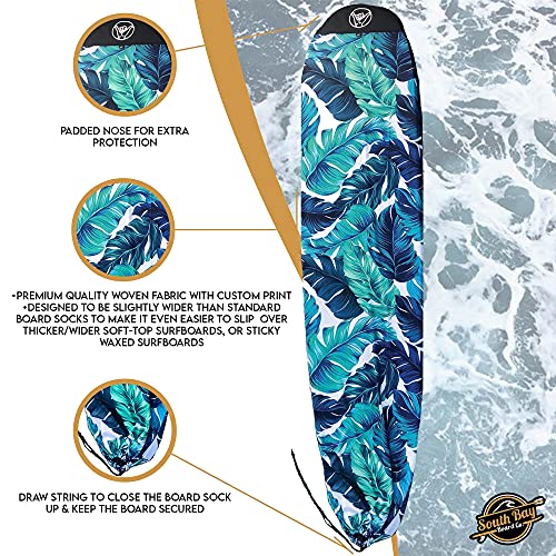 South Bay Board Co. - Premium Surfboard Sock Cover - Durable Protective Bag For Surfboards - Shortboard & Longboard Sizes - [6’ - 10’] #TOP1