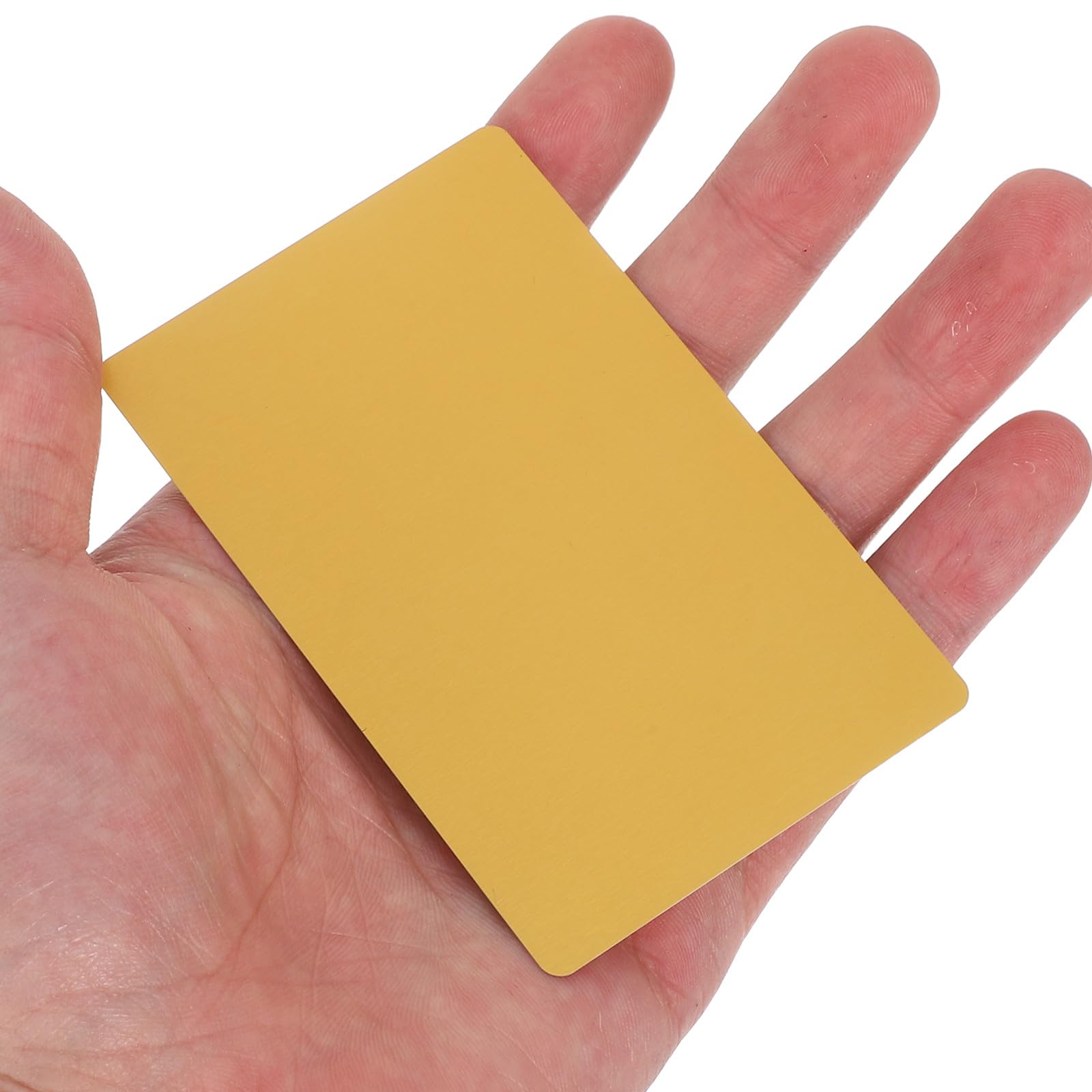 DOITOOL 200 Tarjetas de Visita Metálicas Dorado Acabado Duradero y Lienzo en Blanco para Grabado, Ideales para Diversas Ocasiones y Presentaciones de Negocios