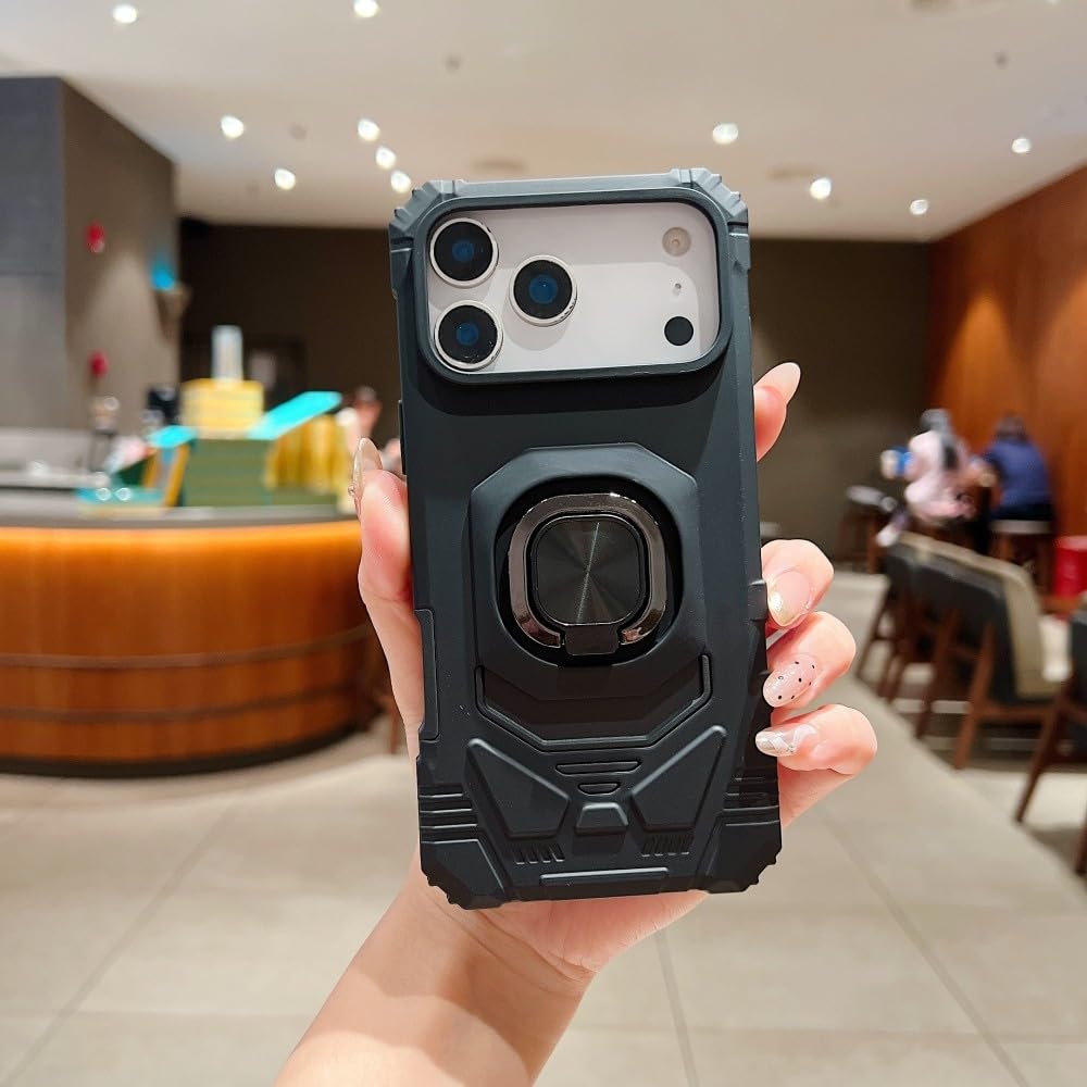 Coque iPhone 14 Plus noire pour visionner vos vidéos avec l'anneau support - 5