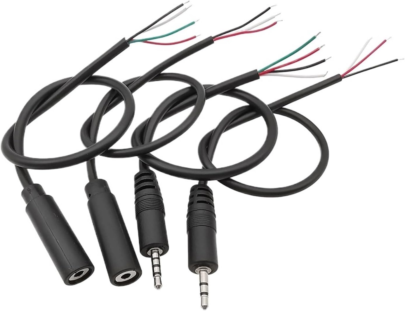 1Pcs 2.5mm Audio Connector Cable Mono Stereo 2 Pole 3 Pole 4 Pole Male Female Jack Extension Wire 2/3/4pin Cord(2.5mm Female 2P)