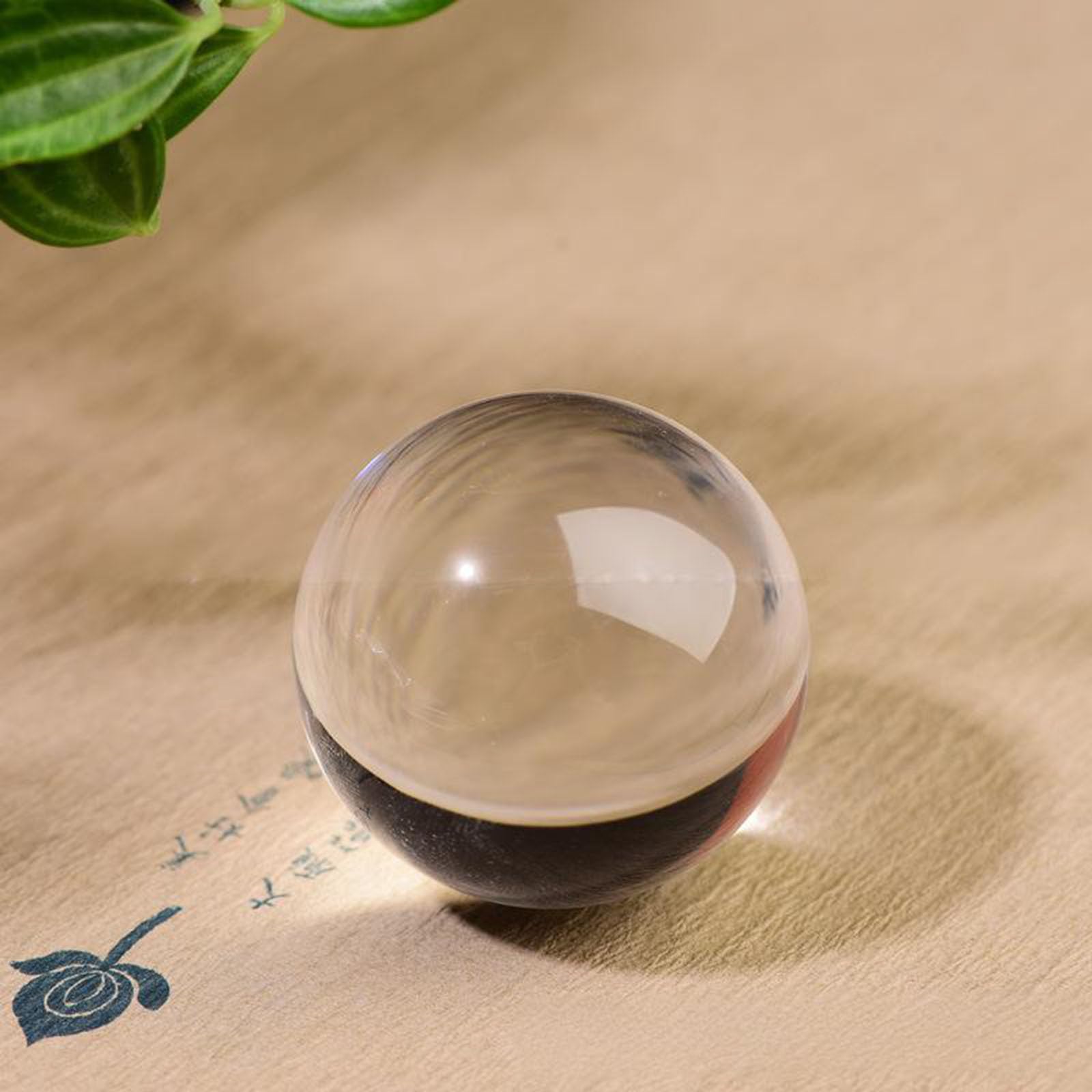 Bola de Cristal de Cuarzo Transparente Natural, Escultura de Cristal Natural con Soporte, Bolas de meditación de Cristal para fotografía, decoración del hogar, Feng Shui