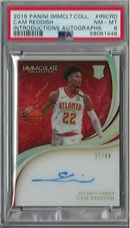 PSA NM-MT 8 2019 Panini Immaculate Cam Reddish Rookie Autograph Card #'d /49