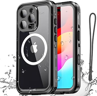 Nisso Waterproof Case for iPhone 16 Pro Max6.9" with MagSafe Snowproof,Dustproof and Shockproof,IP68 Certified Real 360 Full Body Protection Fully Sealed Underwater Cover for iPhone 16 Pro Max