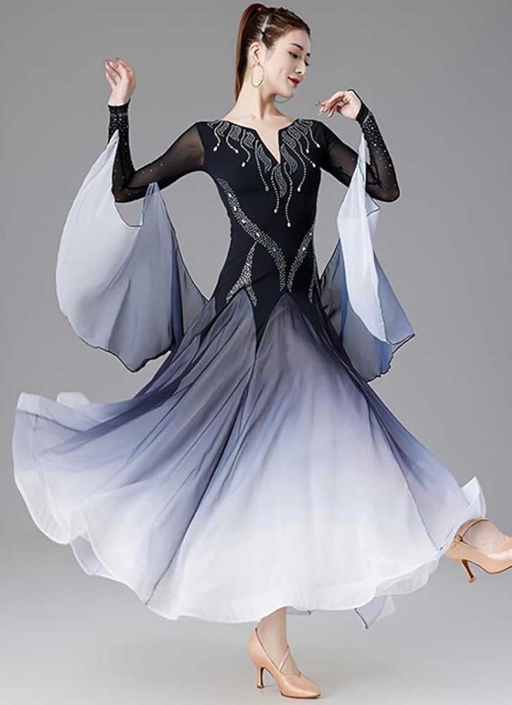 Amazon.co.jp: [RIKOUZY] 社交ダンス 練習着 ドレス ヒラヒラ