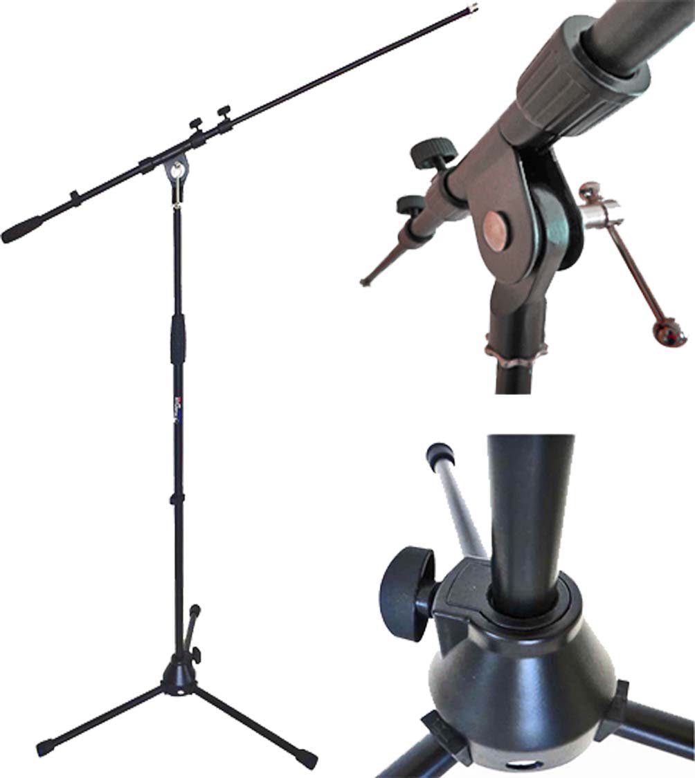 K&M 11505 Noten- und Konzepthalter anklemmbar + keepdrum Mikrofonständer MS106 bk mit Galgen