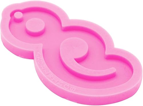 Miniatura 5 de Molde súper brillante en forma de semicolon, moldes de silicona, molde de resina para llavero, molde de resina epoxi de semicoma, molde para