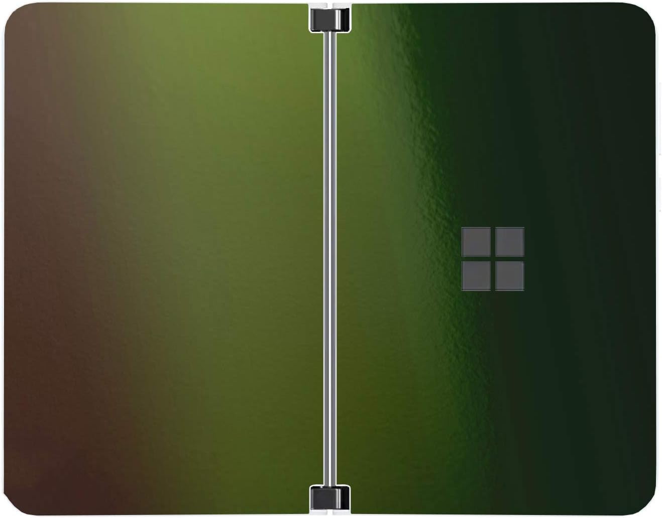 Sticker for Surface Duo Phone Edge-to-Edge Precision Vinyl Skin Wrap (Gloss Urban Jungle Green/Silver)