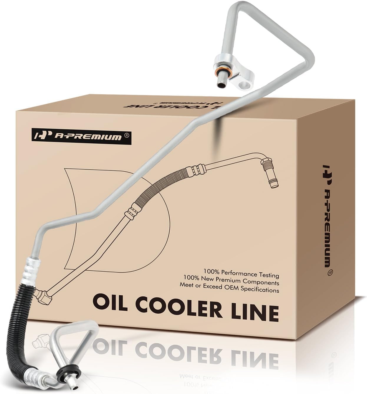 A-Premium Outlet Automatic Transmission Oil Cooler Line Hose Assembly Compatible with Cadillac SRX 2010-2011 2.8L 3.0L, SRX 2012-2016 3.6L