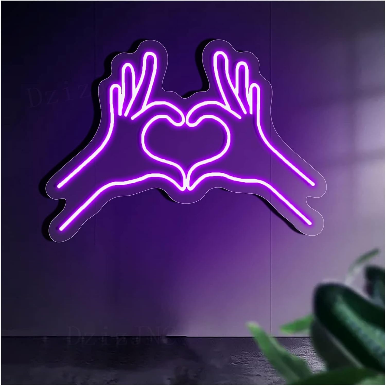 ハートハンドネオンサインライト ホームルームショップウォールアートデコレーション用カスタムledアクリルネオンサイン 色 最新アイテム