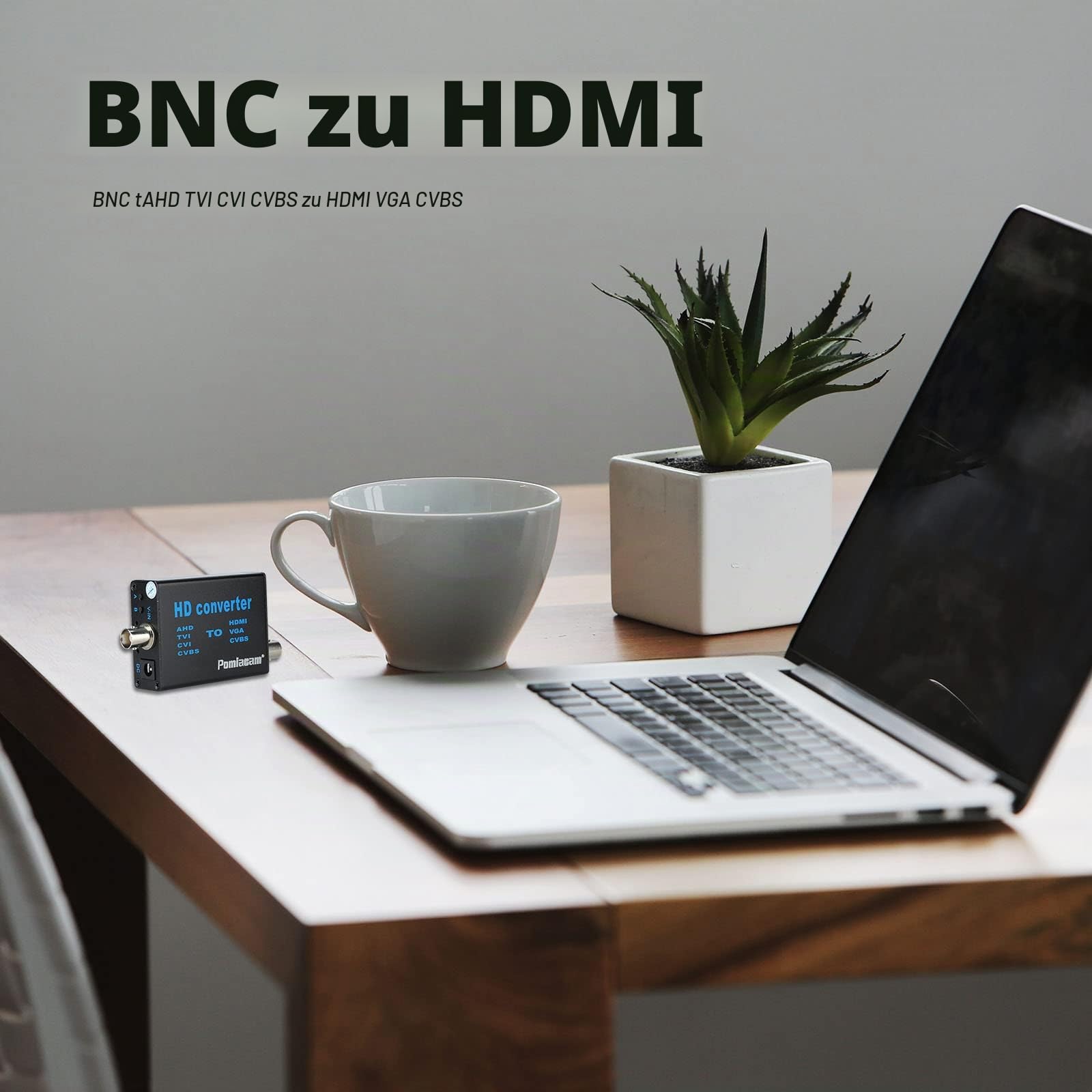 Video-Signalkonverter, 4-in-1 Composite CVBS AHD TVI CVI zu HDMI Video-Konverter Adapter BNC-Kabel zu HDMI VGA BNC (CVBS) für Kamera/DVR/CCTV Sicherheits system