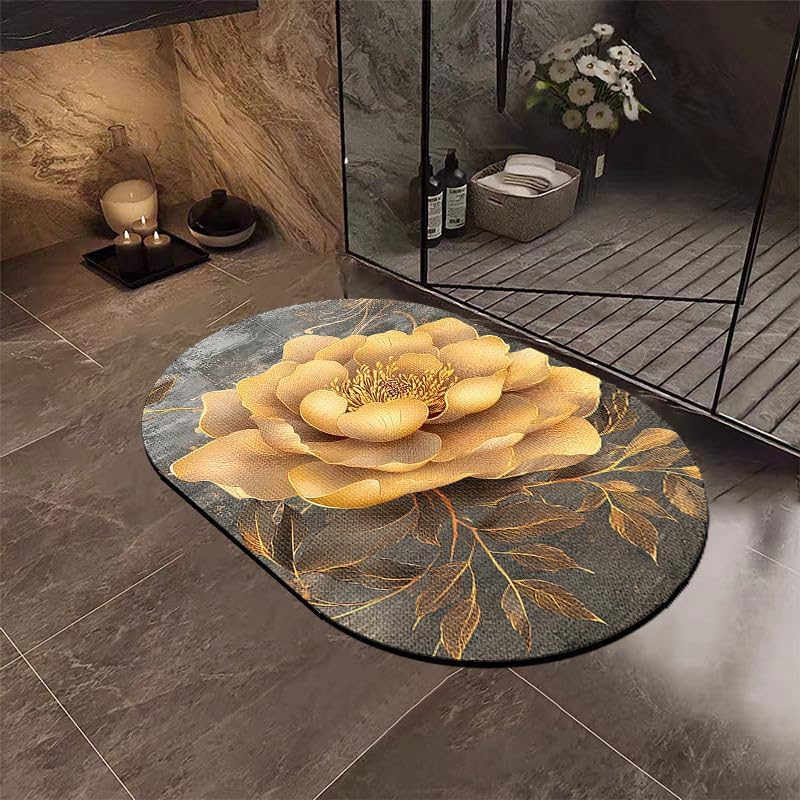 Tapis de salle de bain super absorbant en diatomite anti-moule et séchure rapide