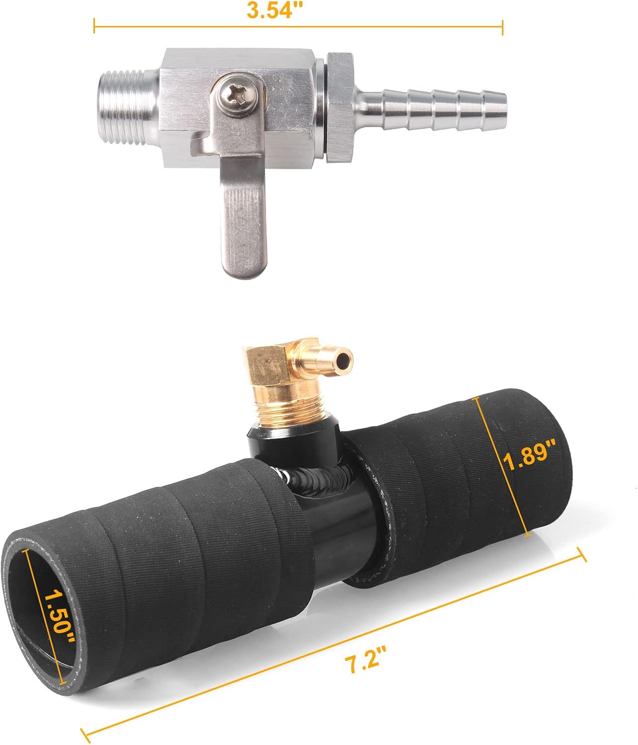 Auxiliary Fuel Tank Install Kit 1 1/2" 11025 Diesel Installation Kit Compatible with All Ford 1999-2019, All Chevy / GMC 2011-2019, All Dodge 1999-2012
