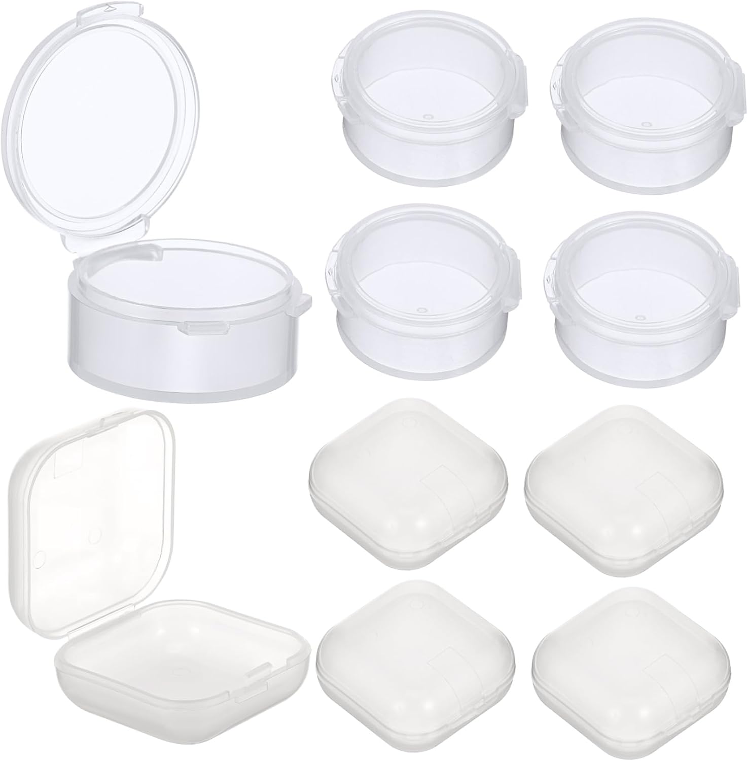 20 Pcs Clear Cases Mini Jewelry Bead Organizer with Tight Seal Durable Material Stylish Design for Personal Commercial Storage