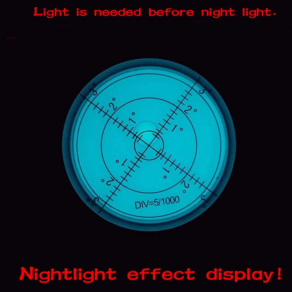 60MM high precision universal horizontal bubble water level gauge scale glass luminous instrument small household