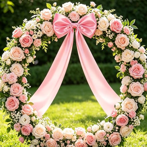 Large Pink Bow Decorations 24 x 87 Inch Giant Pink...