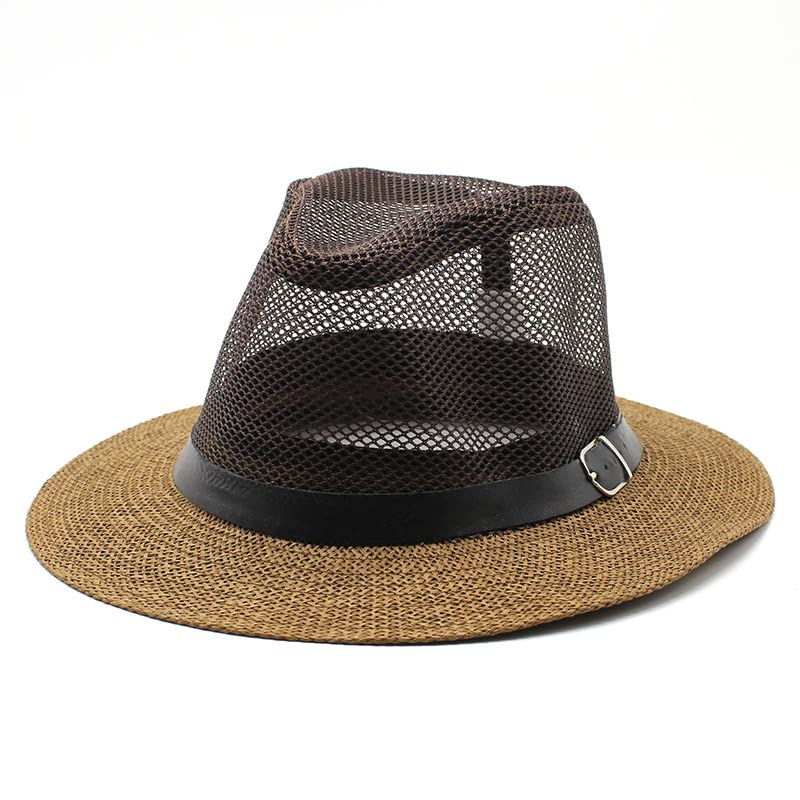 Chapeau de soleil d'été d'extérieur pour hommes style jazz britannique aux finitions soignées