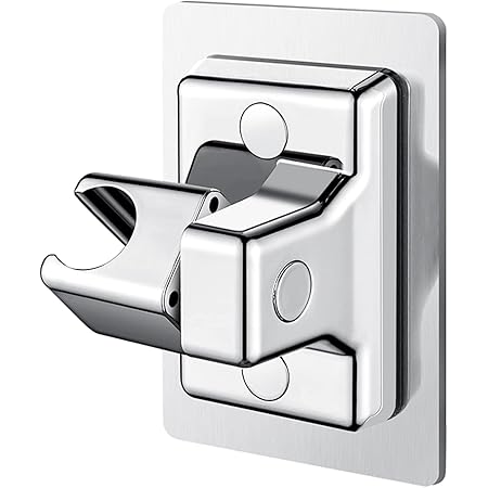 2 Stück Duschhalterung Ohne Bohren - 120° Drehbarer Düsenhalter Mit Vierpunkt-Anschluss