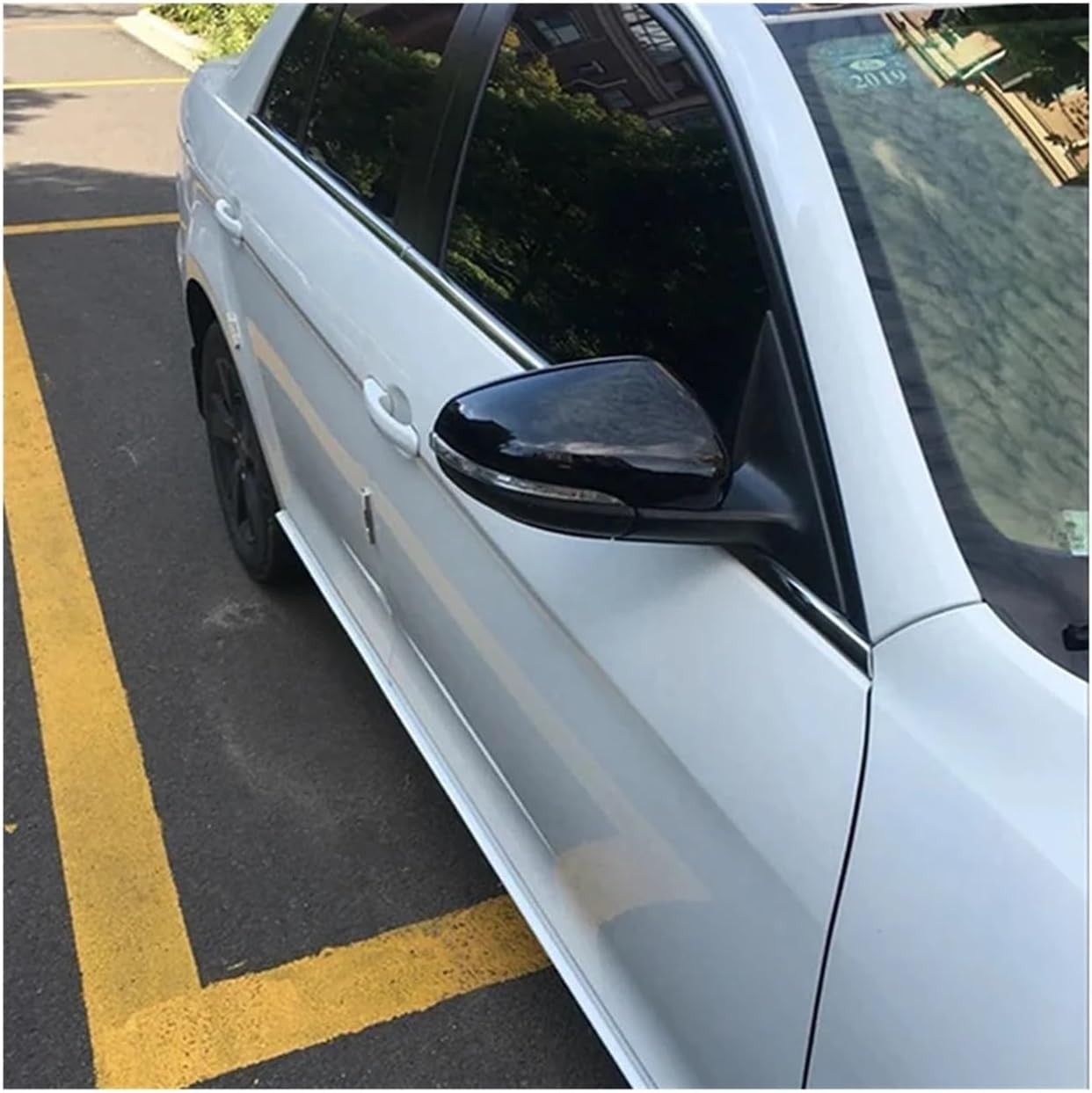 2PCS リバースミラーケース バックミラーケース ミラーカバー 車交換部品 と互換性がある ゴルフ 6/GTI MK6 2008-