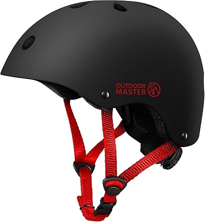 OutdoorMaster Kids Skateboard Cycling Helmet-Certified Adjustable Multi-Sports Helmet with Removable Liners