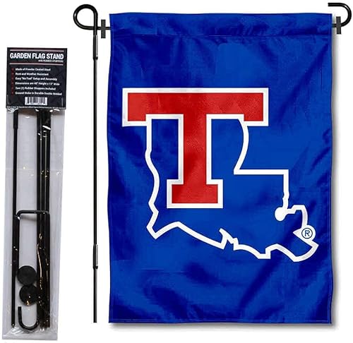 Miniatura 1 de College Flags & Banners Co. La Tech Bulldogs - Soporte para bandera de jardín y bandera