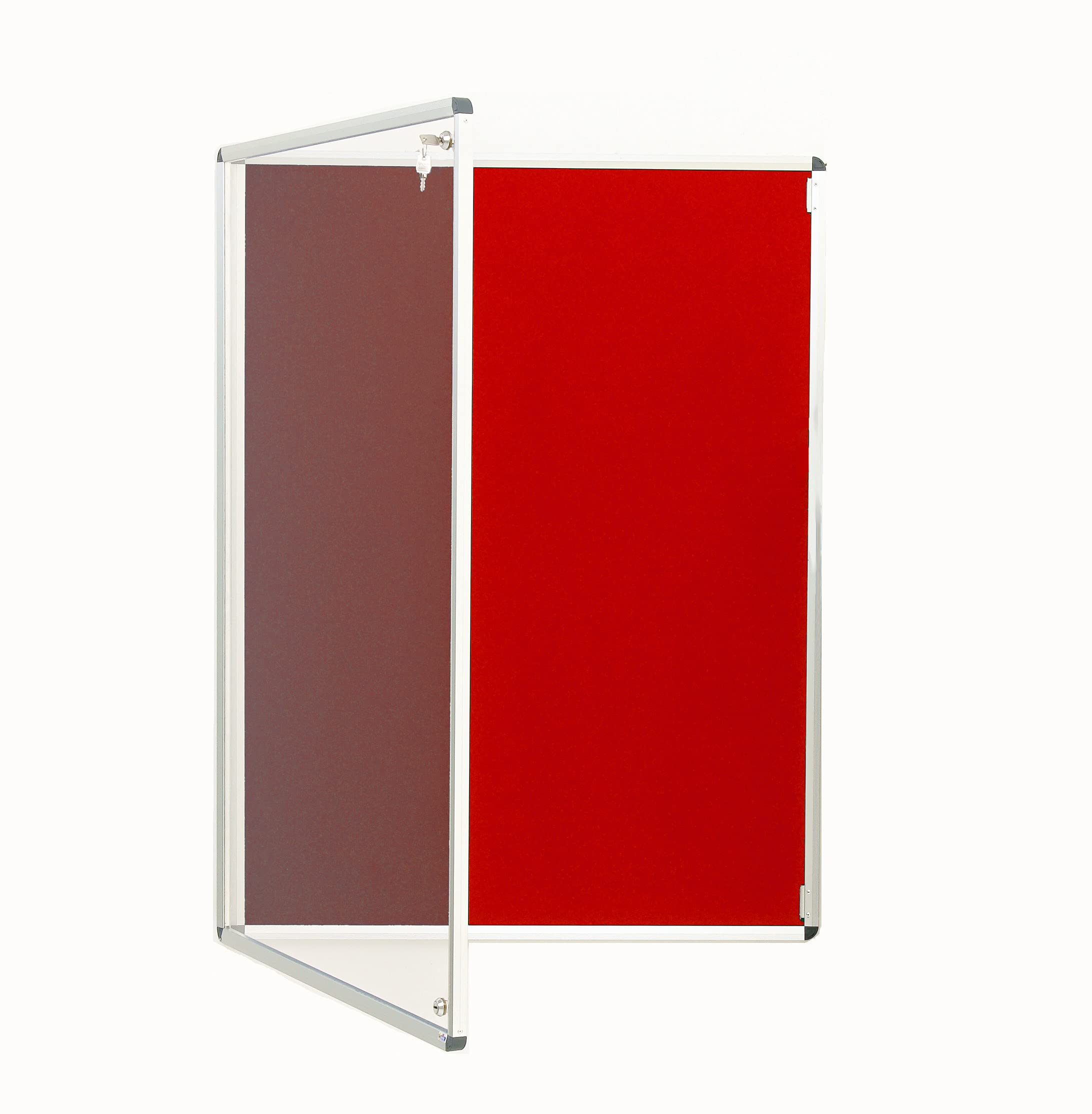 Red Fully Fire Retardant Lockable Notice Board [2 Locks] - Tamperproof Display Board [14 Colours] [6 Sizes] — image 1
