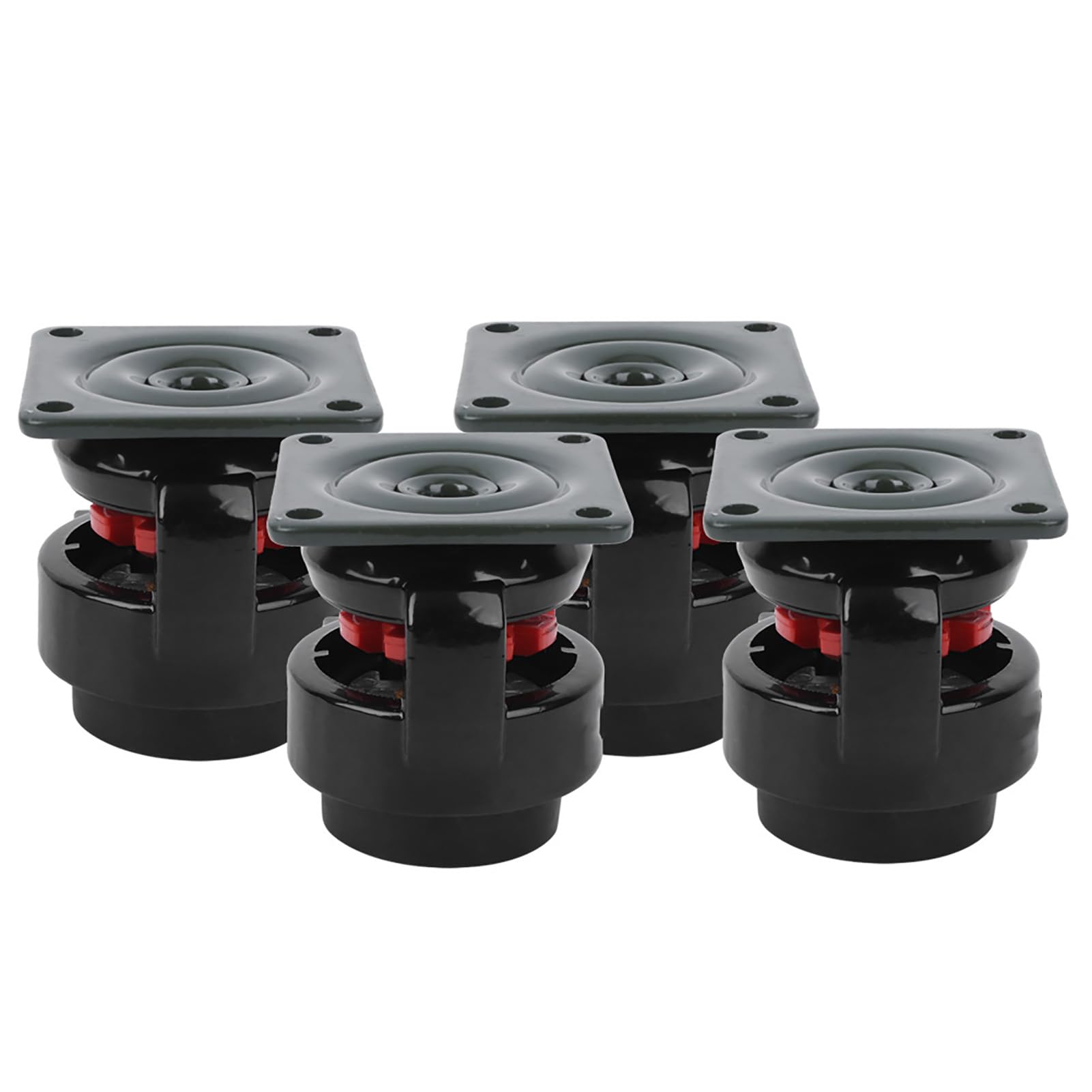 Ruedas Giratorias con Ajuste de Nivel 50mm, 4 Piezas, Nylon de Alta Resistencia, Carga 500kg, Ruedas Industriales para Máquinas, Mesas de Trabajo Móviles, Equipo Pesado