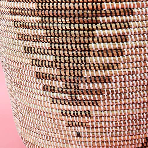 Senegalo Extra Large Arrows Hooded Grass Basket #TOP3