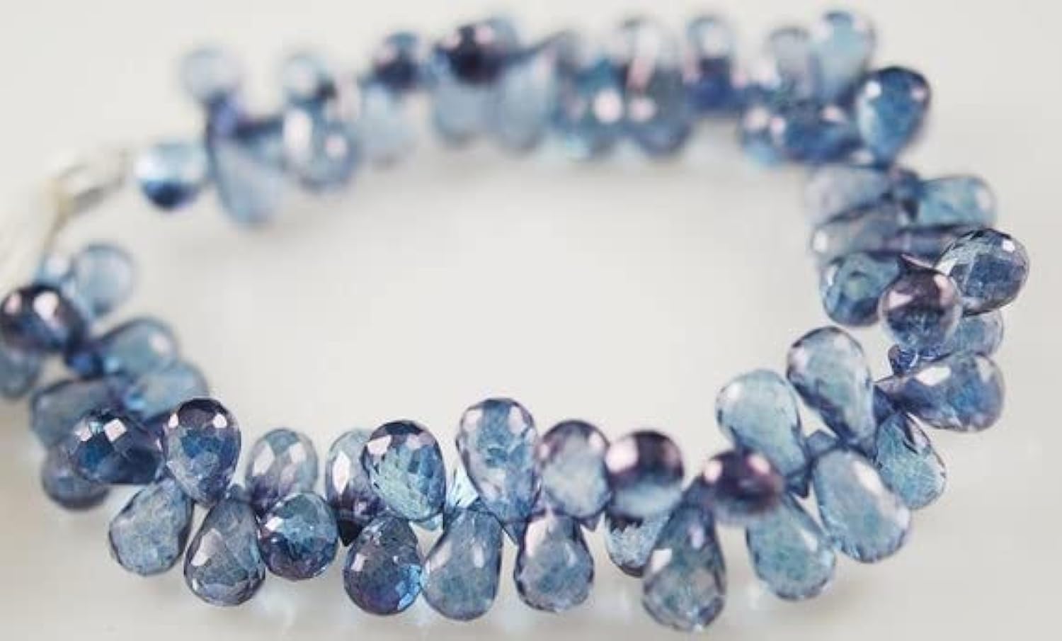 Perles tanzanite color drops 8-12mm de qualité supérieure pour bijoux luxueux