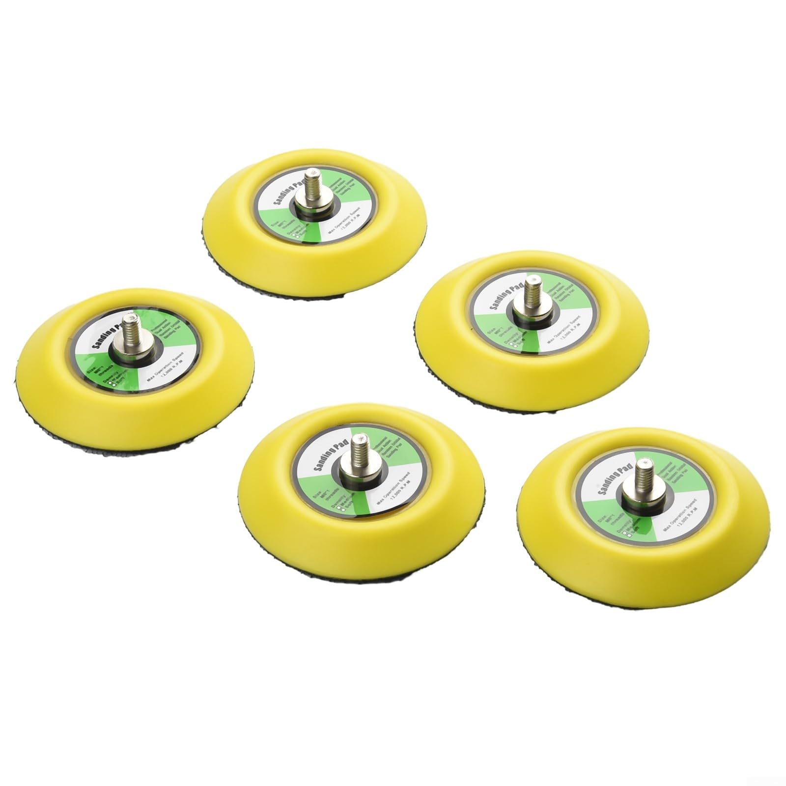 Platorello M6 per levigatura e lucidatura, confezione da 5 per tamponi, 3 75 mm di diametro