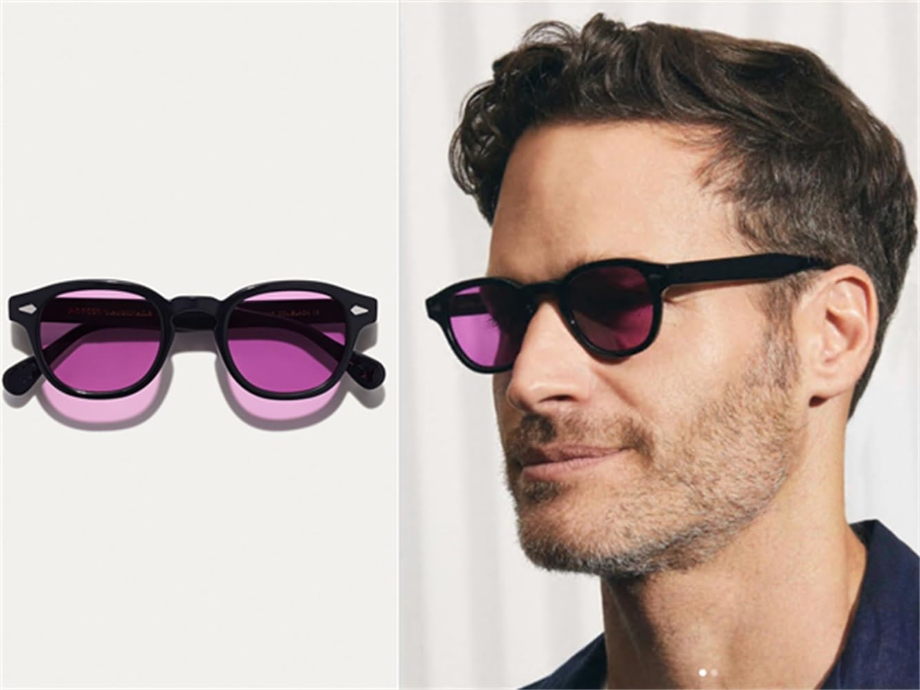 ADE WU Retro Round Sunglasses for Women Men Vintage Small Circle Frame Tinted Sun Glasses Unisex Stylish 46mm - Image 2