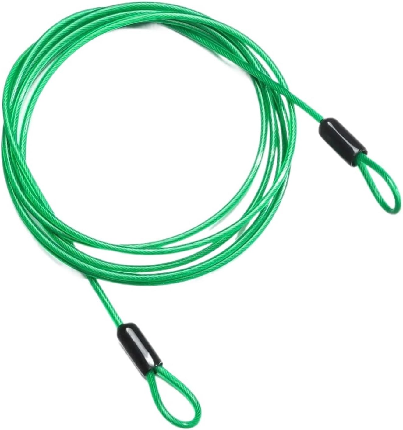 1pcs 0.5/1/2M Bicycle Accessories Bicycle Lock Wire Cycling Strong Steel Cable Lock Road Bike Lock Rope Anti-Theft Security(Green-2 Meters)