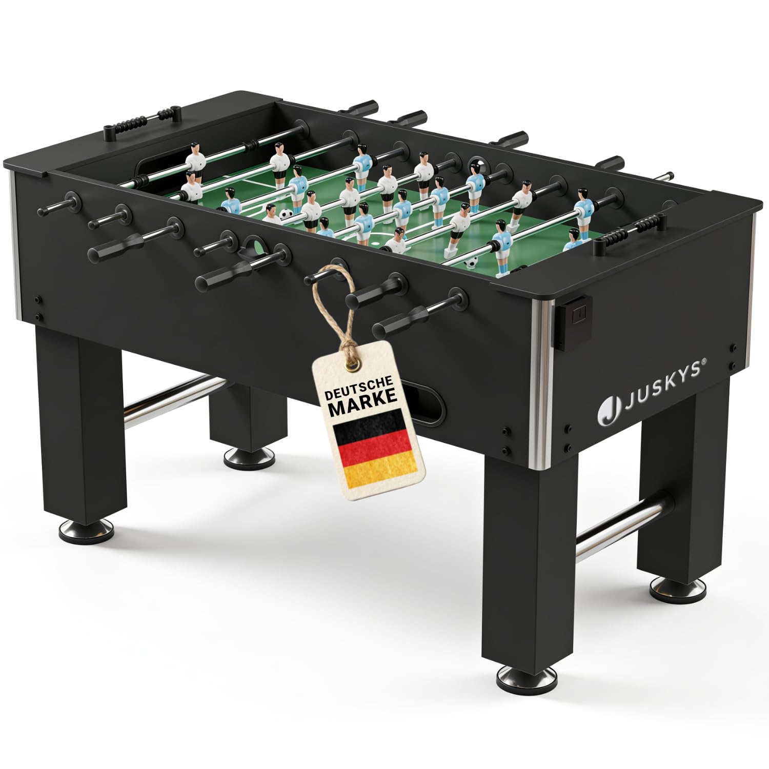ArtSport Tischkicker Wuzzler - Kickertisch inkl. 2 Bälle mit Getränkehalter Kicker Tischfußball Fußballtisch Kickerkasten