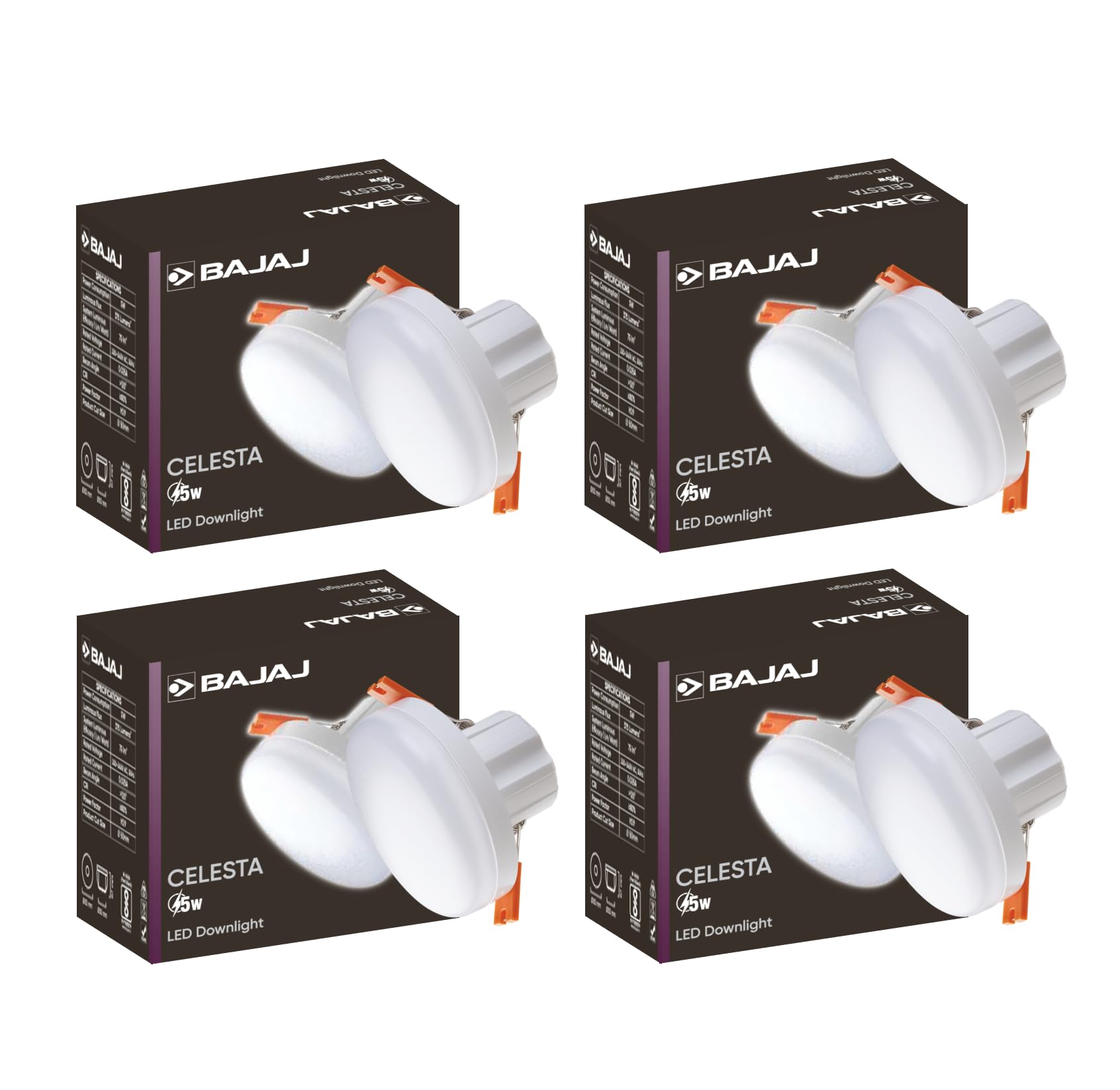 Bajaj Polycarbonate Celesta LED Downlight 3-in-1 at ₹342 (83% Off) – Amazon