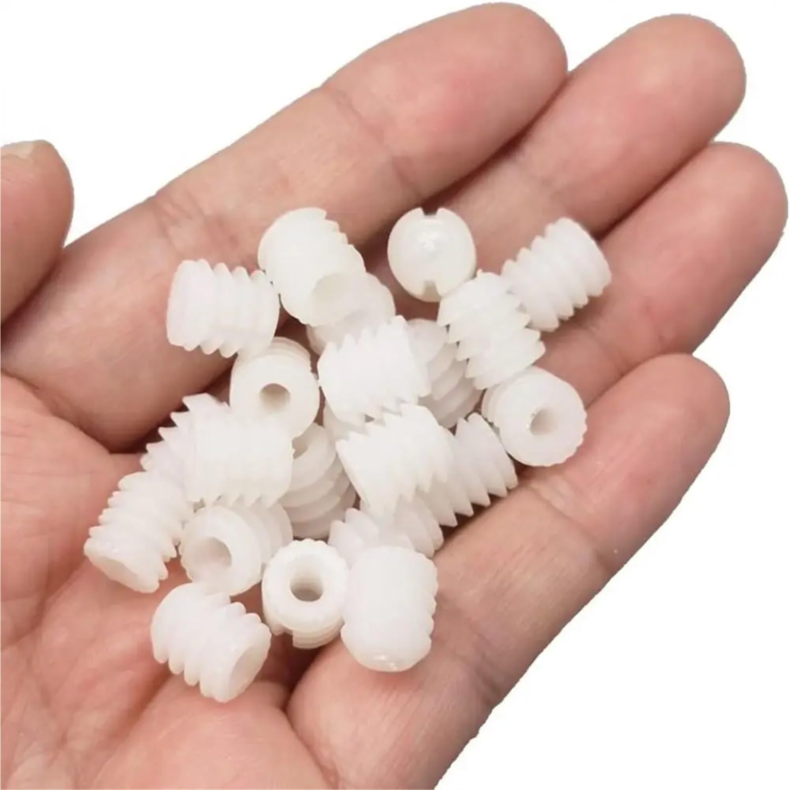 Hinge Expansion Dowel White Plastic Dowels Durable 0.34"x0.39" Nut Kit Screw Dowel Inserts Bathroom Kitchen(500pcs)