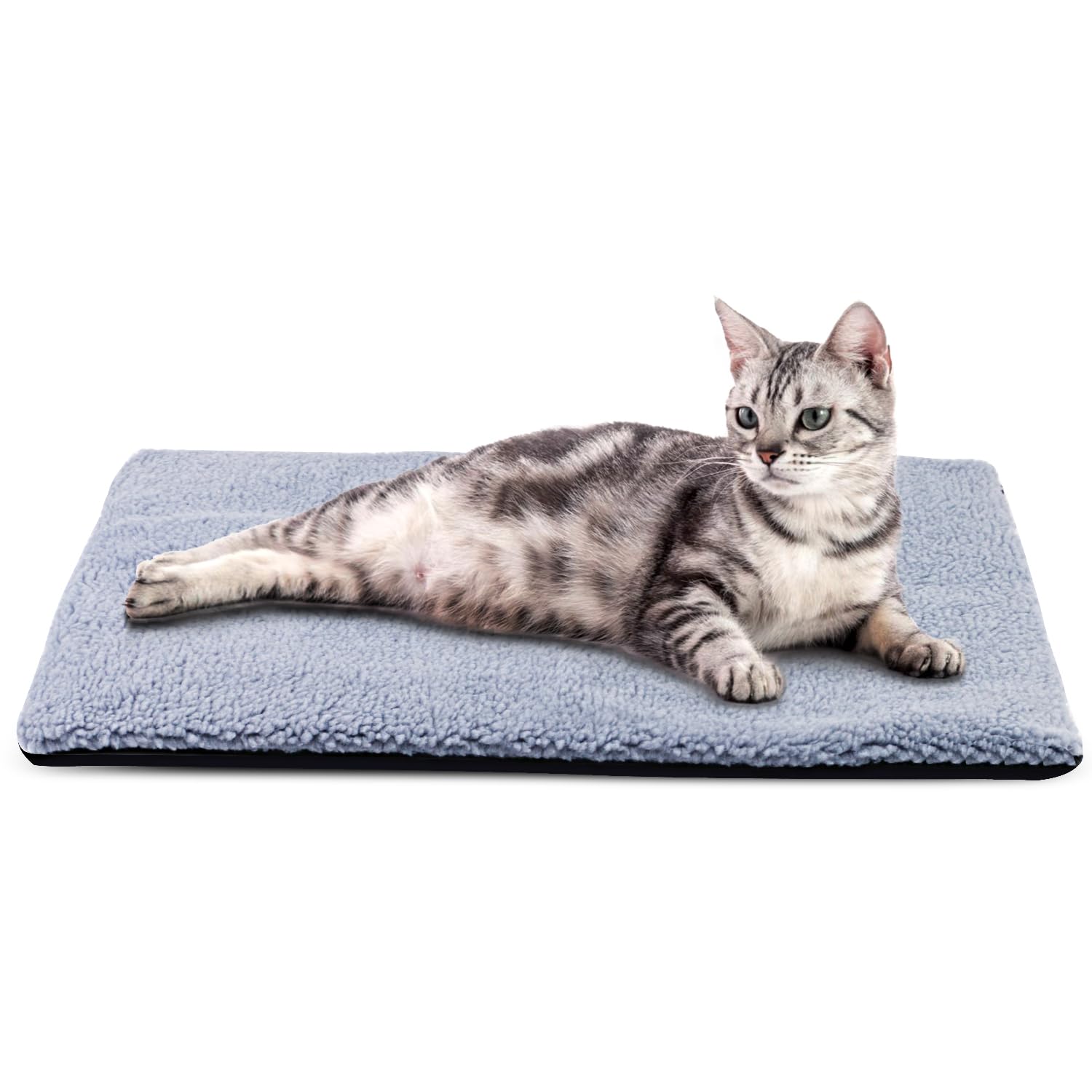 Selbstheizende Katzendecke Selbstwärmend Decke Katze, Heizdecke für Katze Ohne Strom, Anti-Slip Wärmedecke Angenehm Katzen Decke Flauschig & Rutschfester, 60 x 40 cm für Innen- und Außenbereich