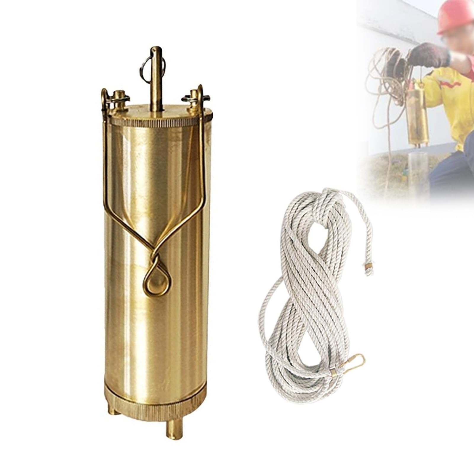 Secchio di raccolta campioni di olio, strumento portatile per campionatori liquidi, fondo in acciaio inossidabile con corda per serbatoio carburante e campionamento dell'acqua, capacità 1000 ml