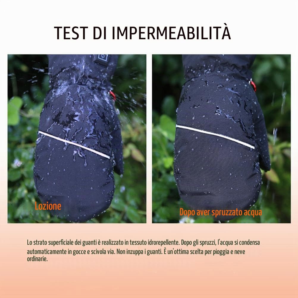Guanti riscaldati da donna con touchscreen, guanti termici ricaricabili antiscivolo con fodera in pile, guanti termici invernali per ciclismo e sci Akemaio Guanti riscaldati da donna con