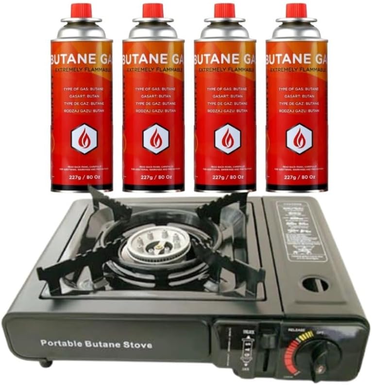 HS 8 BUTANE GAS BOTTLES CANISTER CAMPING HEATER COOKER BBQ Next Day Delivery Amazon.co.uk