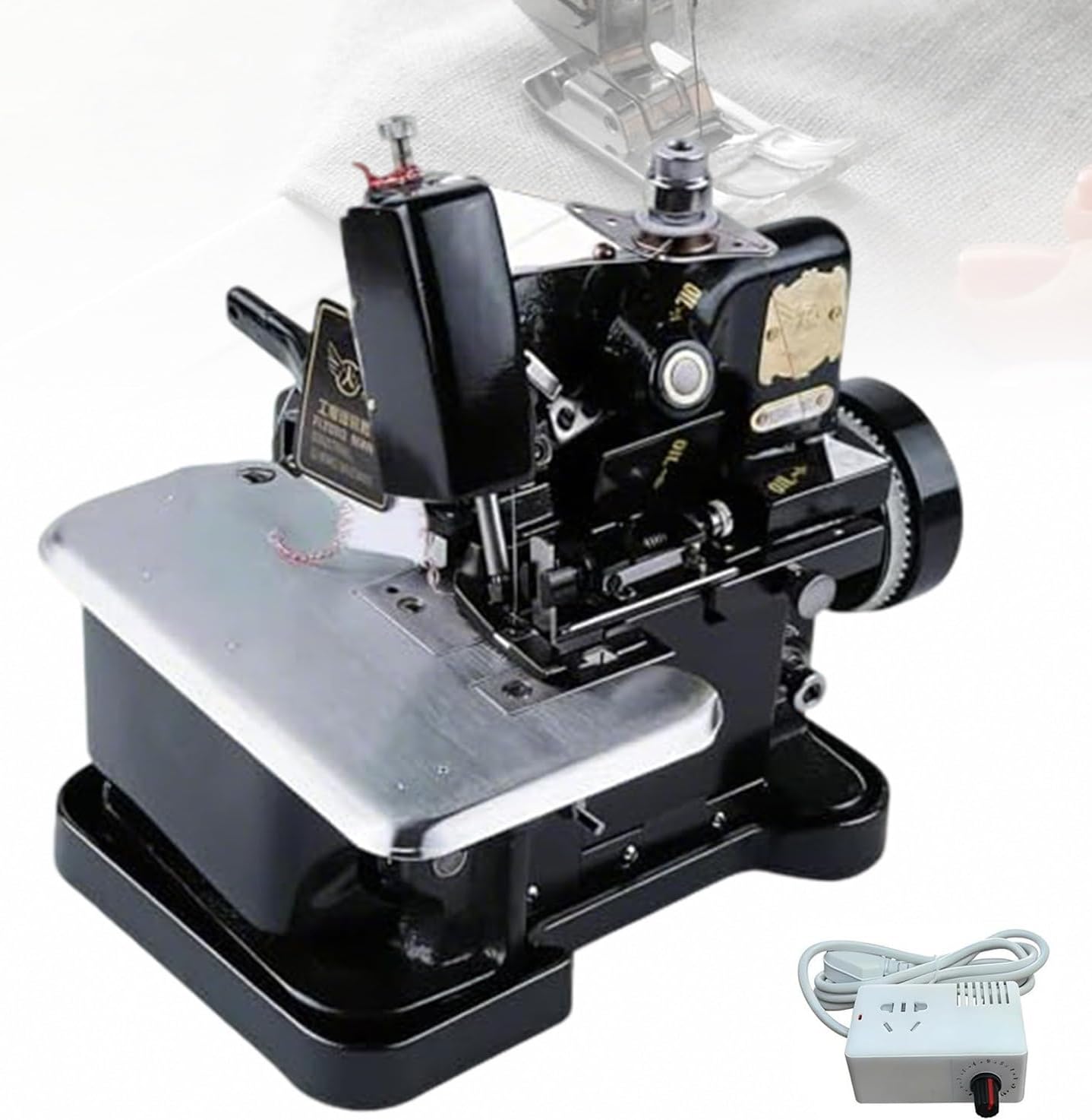 Overlock Sewing Machine, 3000 Stitches/min, Adjustable Stitch Length, Heavy-Duty Hemming Tool, for Garment hems, Fabric Splicing and Craft Making Black