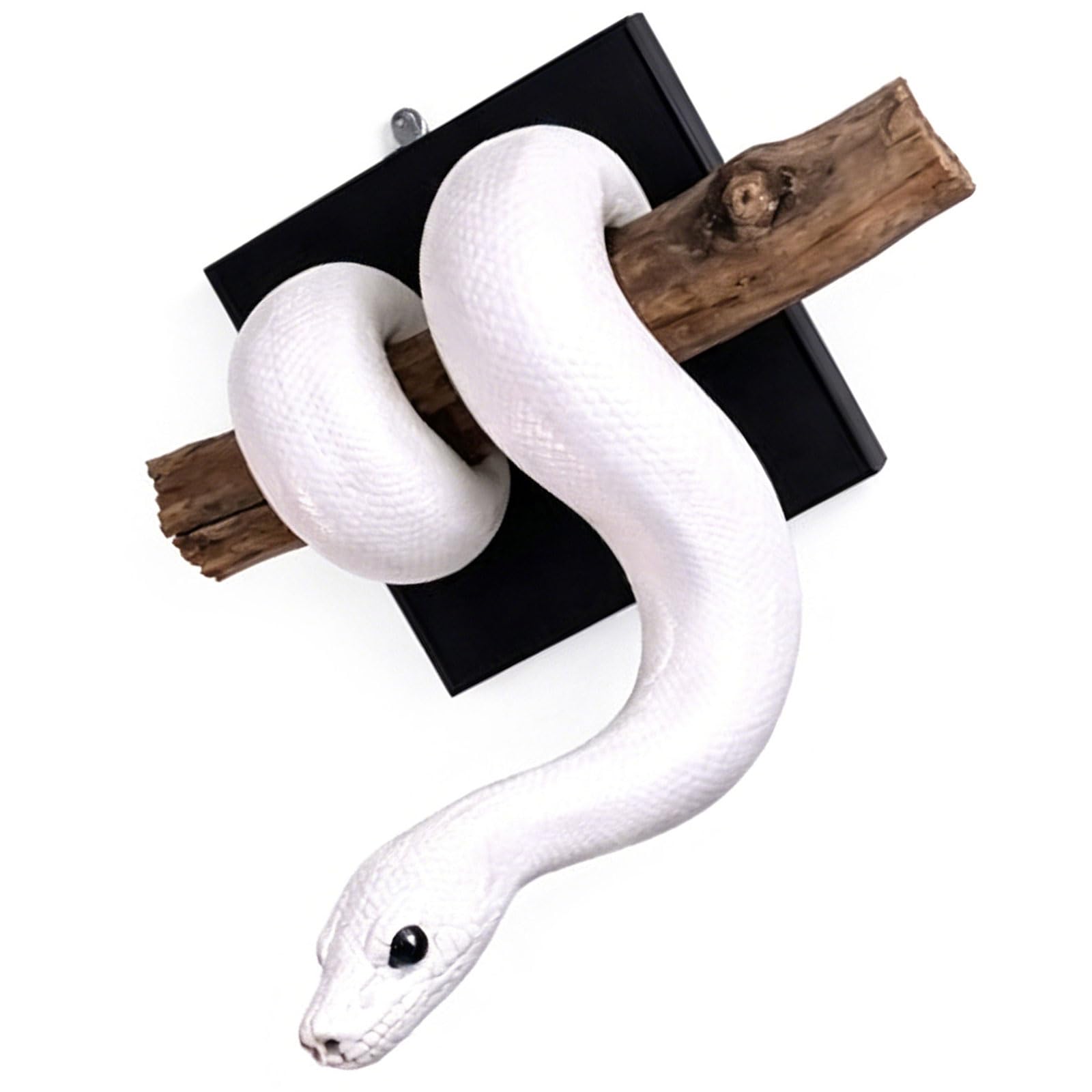 PANGBOER Hand Painted Resin Snake Animal Sculpture Realistic Ball Statue Decoration for Living Room Bedroom Wall Display Rosin Wall Deck