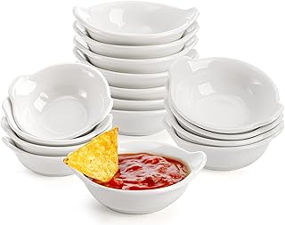 Elsjoy 16 Pack 2 Oz Ceramic Dip Bowls, Ceramic Pinch Bowls Mini Dipping Bowls Sauce Dishes, Small Dipping Dishes Mini Prep...