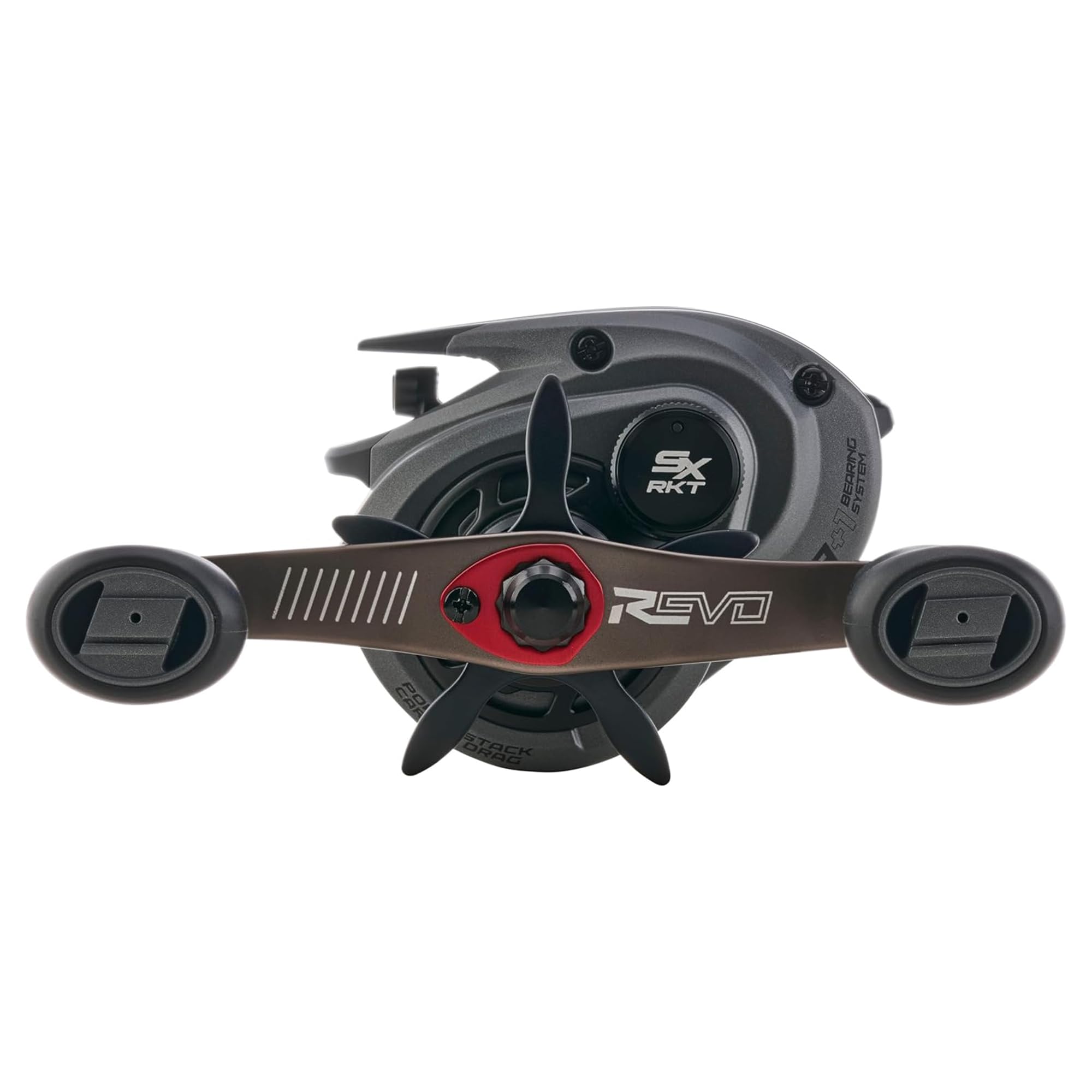 Abu Garcia Low Profile Baitcast Reel, Carretes de perfil bajo Revo SX Rocket, Pesca de depredadores, Pescador de agua dulce, Perca, Lucio, Zander, Negro, Robusto y ligero 10+1 Rodamientos, Perfil bajo