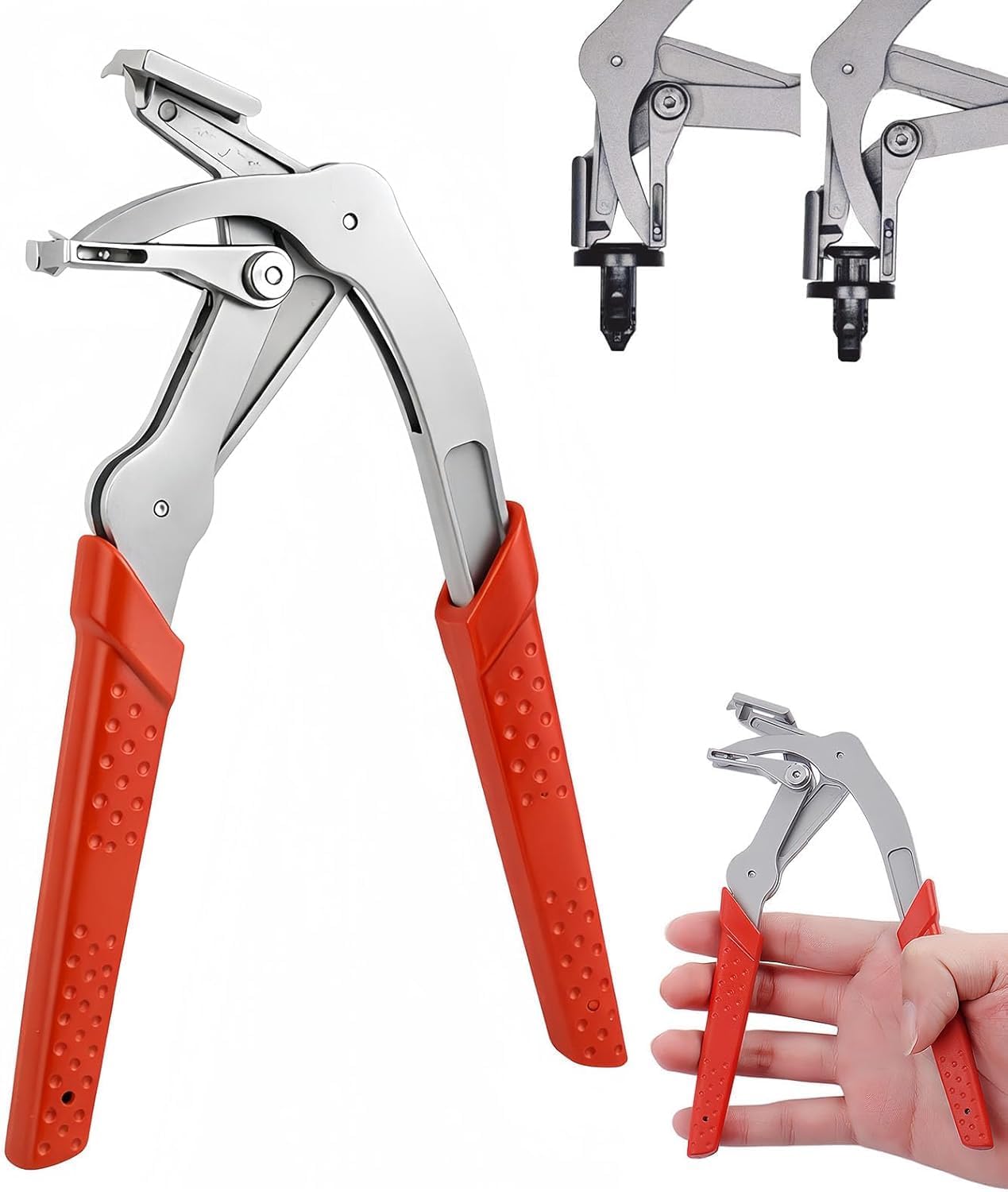 Car Clip Pliers & Panel Clip Removal Pliers, Spring-Loaded Fastener Rivet Remover for Auto Door Panels, Interior & Exterior Trim, Mechanic, Damage-Free Disassembly