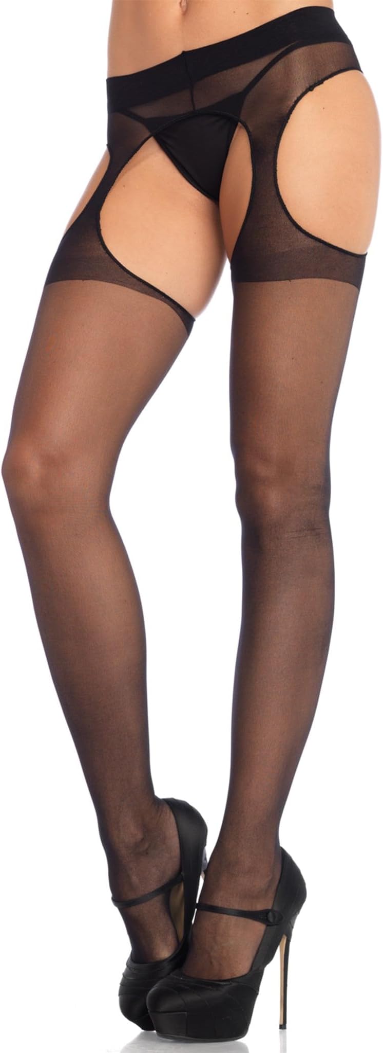 Women's Sheer Garter Belt Pantyhose