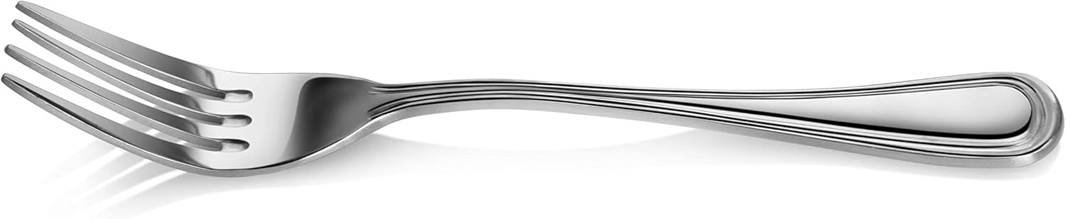 New Star Foodservice 58048 Slimline Pattern, 18/0 Stainless Steel, Dinner Fork, 7.5-Inch, Set of 12