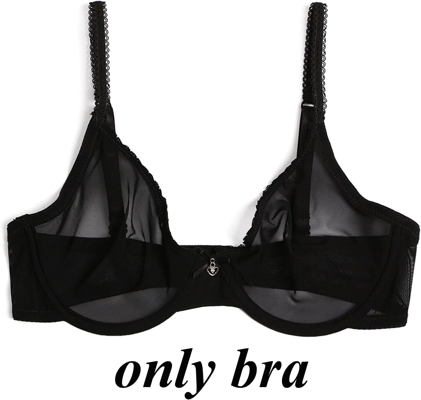 Sheer See Through Bras and Panties Set Unlined Mesh Sexy Lace for Women Plus Size - Image 5