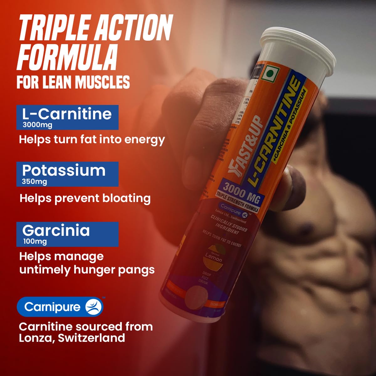 Buy Now Fast&Amp;Up L Carnitine 3000Mg Effervescent Tablets | Triple Act...