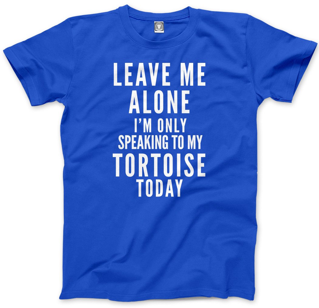 Hotscamp Blue Leave Me Alone I'm Only Talking To My Tortoise Kids T-Shirt - 12-13 Years