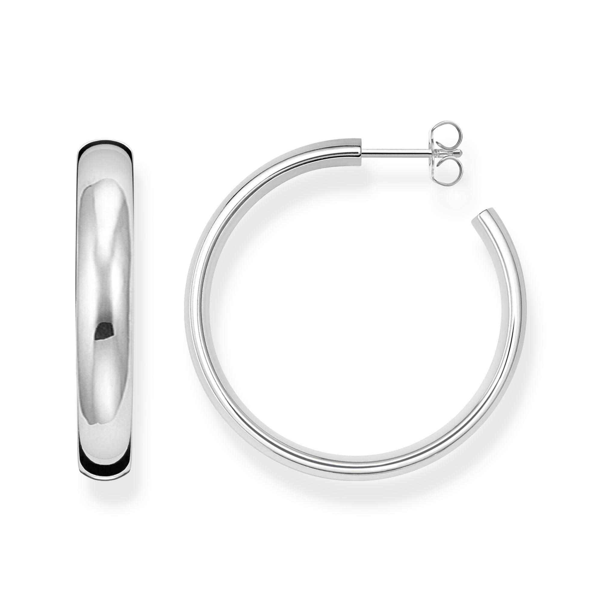 THOMAS SABO Silver medium chunky hoop earrings 925 Sterling Silver