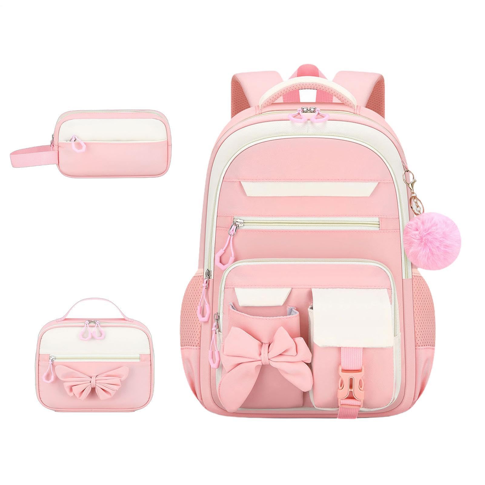 Schulrucksack für Mädchen, Schulmädchen und großer Rucksack mit einem, 1